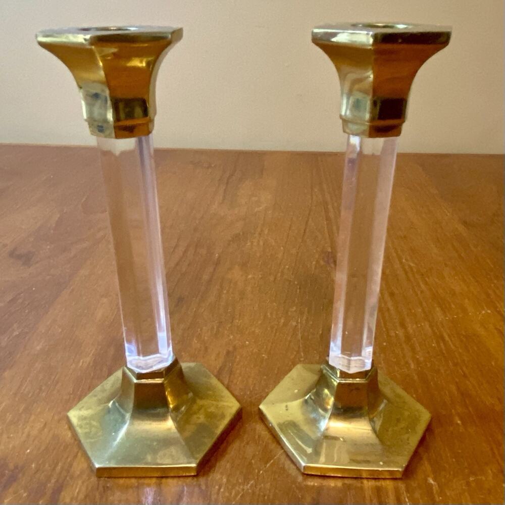 Vintage Party Lite Candle stick Holder Set